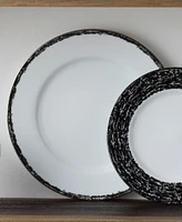 Noritake Rill Set of 4 Dinner Plates, Service for