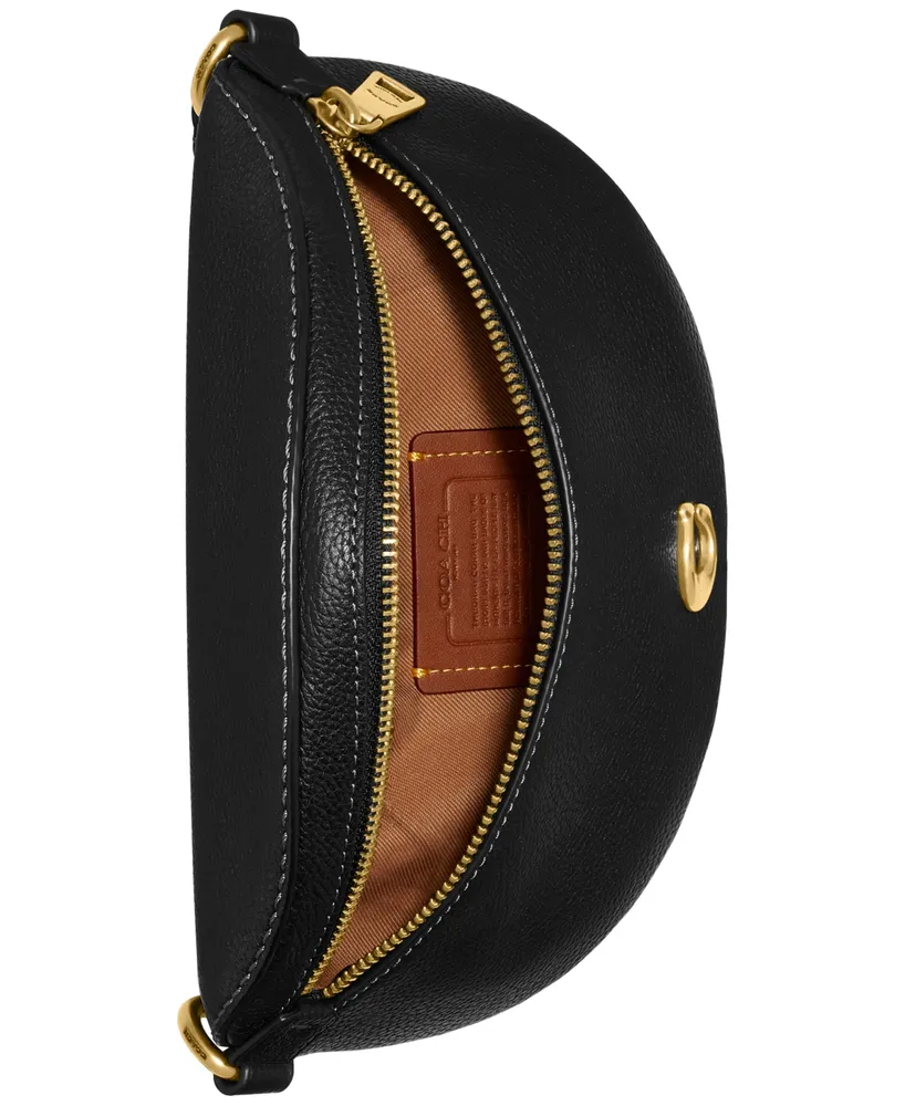 Coach Bethany Polished Pebble Leather Belt Bag - Black