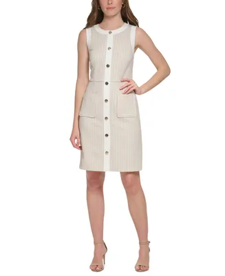 Tommy Hilfiger Women's Faux-Button-Front Sheath Dress
