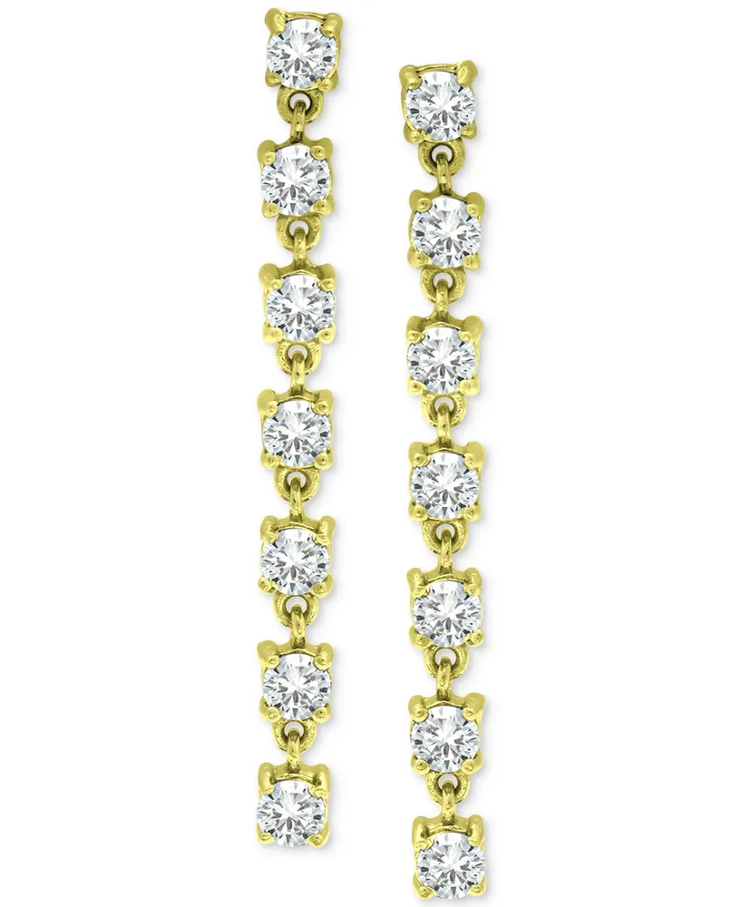 Giani Bernini Cubic Zirconia Seven Stone Linear Drop Earrings, Created for Macy's