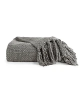 ienjoy Home Slub-Yarn Fringed Throw, 60" x 50"