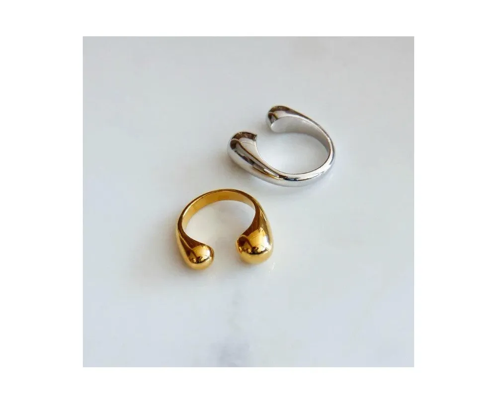 Oma The Label Nabi Ring in 18K Gold- Plated Brass, Adjustable Sizeing