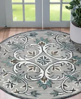 Lr Home Sweet SINUO54152 4' x 4' Round Area Rug