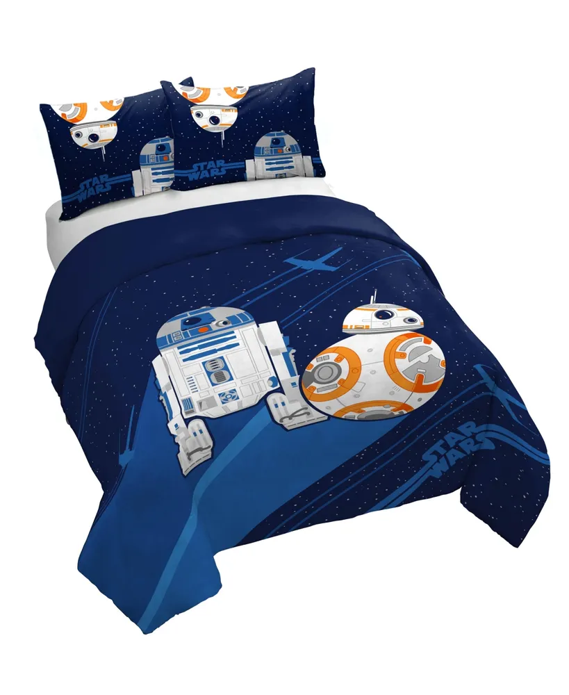 Saturday Park Star Wars Droids 100% Organic Cotton Full/Queen Duvet Cover & Sham Set