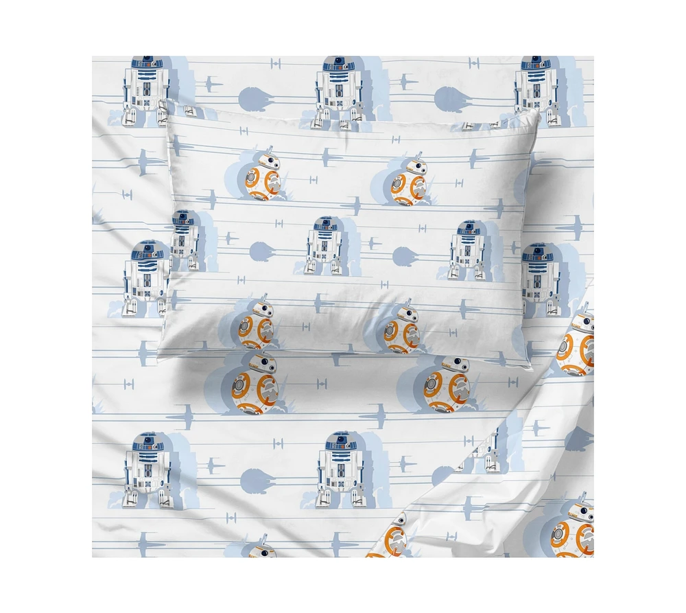 Saturday Park Star Wars Droids 100% Organic Cotton Queen Sheet Set