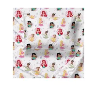 Saturday Park Disney Princess Besties 100% Organic Cotton Twin Sheet Set