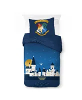 Harry Potter Exploring Hogwarts 100% Organic Cotton Twin Duvet Cover & Sham Set