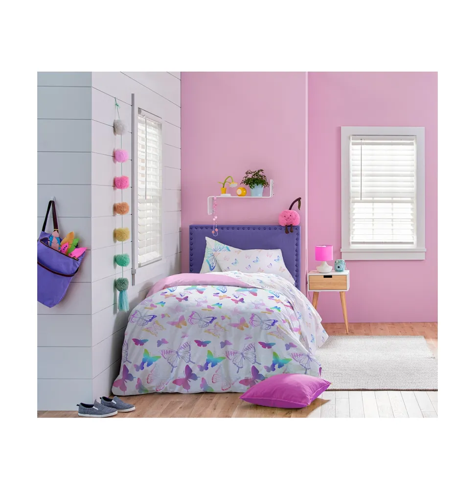 Ombre Butterflies 100% Organic Cotton Full Bed Set