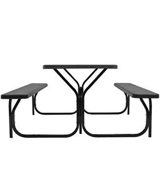 Costway Picnic Table Bench Set Outdoor Backyard Patio Garden Party Dining All Weather