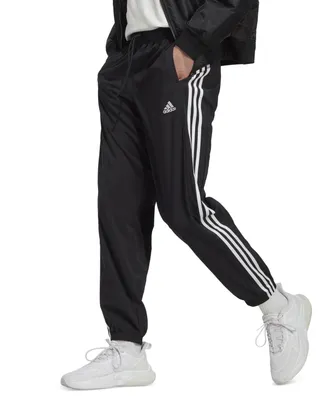 Men's Primegreen Essentials Warm-up Open Hem 3-stripes Track Pants In Dark  Grey Heather,black