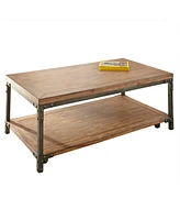 Steve Silver Lantana 48" Wood Finish Cocktail Table with Casters