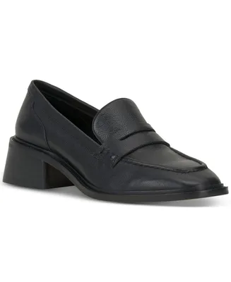 Vince Camuto Enachel Block-Heel Tailored Loafer Flats