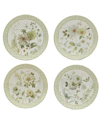 Certified International Green Fields Set of 4 Dinner Plate 11"