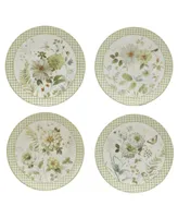 Certified International Green Fields Set of 4 Dinner Plate 11"