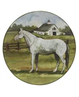 Certified International York Stables Set of 4 Dinner Plate 10.5"