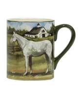 Certified International York Stables Set of 4 Mug 14 oz.