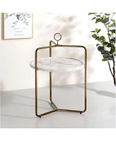 Steve Silver Miro 19" Laminate Metal Side Table