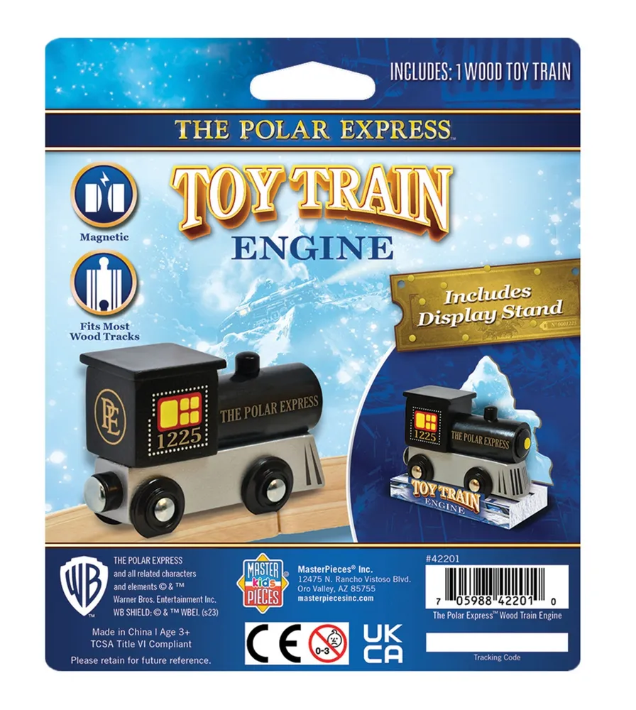 Masterpieces Polar Express Wooden Toy Train Engine For Kids