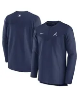 Men's Nike Navy Atlanta Braves Authentic Collection Game Time Performance Half-Zip Top