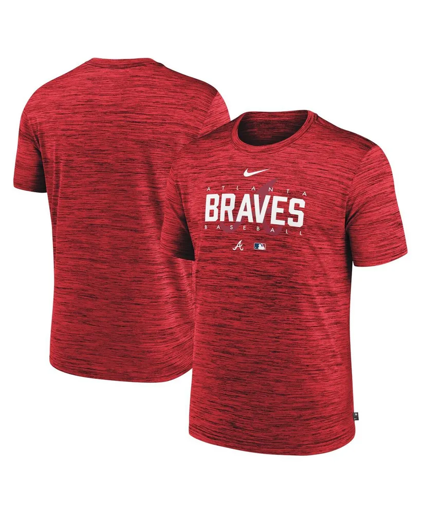 Men's Nike Red Atlanta Braves Authentic Collection Velocity Performance Practice T-shirt