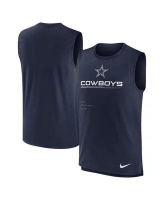 Men's Nike Navy Dallas Cowboys Muscle Trainer Tank Top