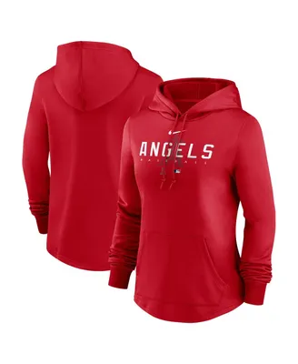 Women's Nike Red Los Angeles Angels Authentic Collection Pregame Performance Pullover Hoodie
