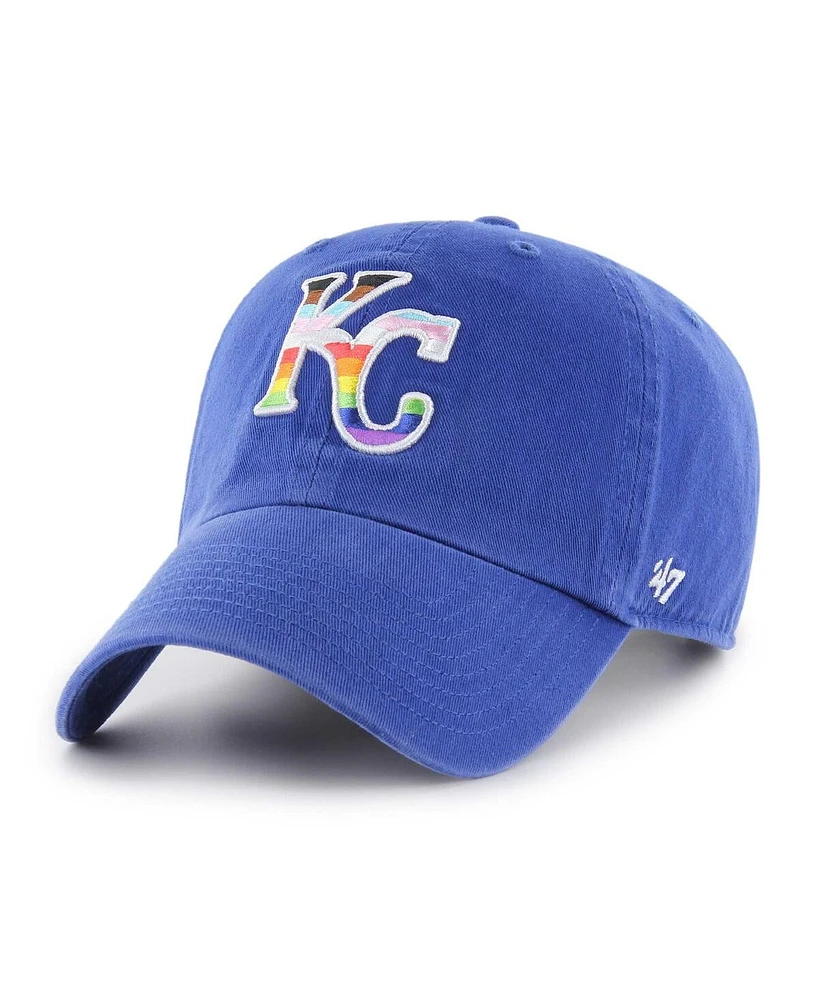 Men's '47 Brand Royal Kansas City Royals Team Pride Clean Up Adjustable Hat