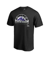 Men's Fanatics Black Colorado Rockies Midnight Mascot T-shirt