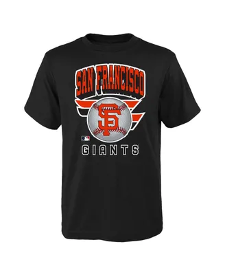 Big Boys and Girls Black San Francisco Giants Ninety Seven T-shirt
