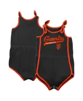 Toddler Boys and Girls Black San Francisco Giants Hit and Run Bodysuit