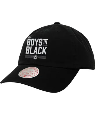 Men's Mitchell & Ness Black Nashville Sc x Johnny Cash Boys In Black Adjustable Dad Hat