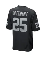 Men's Nike Fred Biletnikoff Black Las Vegas Raiders Game Retired Player Jersey