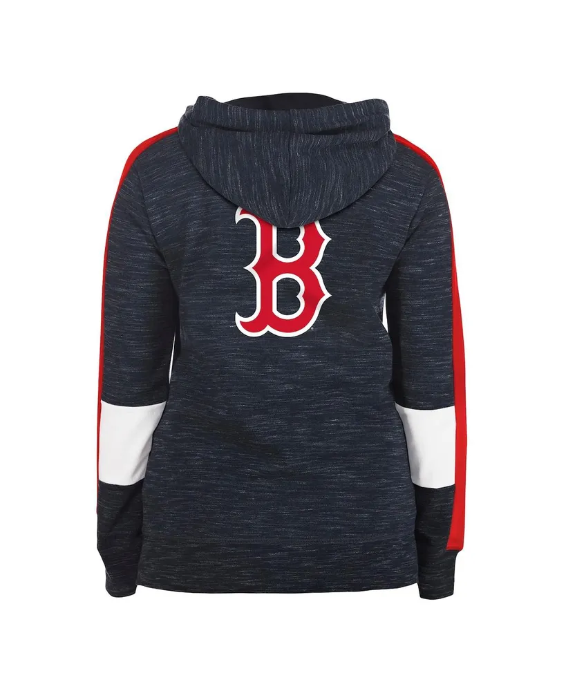 Women's New Era Navy Boston Red Sox Colorblock Full-Zip Hoodie