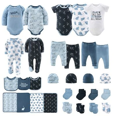 The Peanutshell Baby Boys Layette Gift Set Elephant Blue 30 Piece