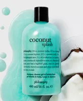 philosophy coconut splash 3-in-1 shampoo, shower gel and bubble bath, 16