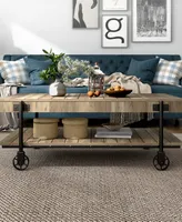 Furniture of America Luther 18" Steel Rectangle Coffee Table