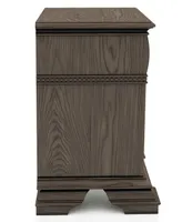 Furniture of America Hamilton 29" Solid Wood 3-Drawer Nightstand with Universal Serial Bus Ports