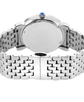 GV2 by Gevril Women's Ravenna Swiss Quartz Silver-Tone Stainless Steel Watch 37mm