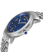 GV2 by Gevril Women's Ravenna Swiss Quartz Silver-Tone Stainless Steel Watch 37mm