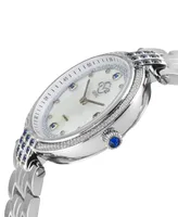 GV2 by Gevril Women's Matera Swiss Quartz Silver-Tone Stainless Steel Watch 35mm