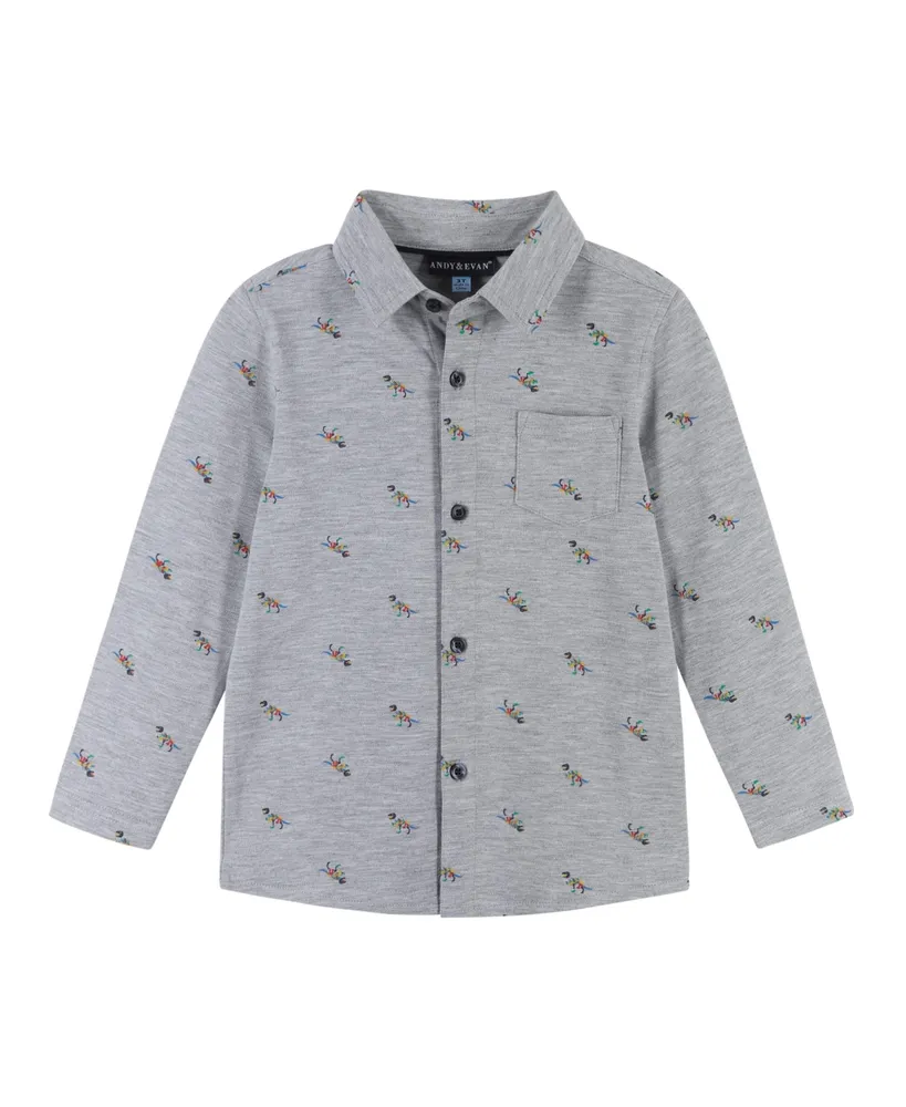 Toddler/Child Boys Dino Button Down Shirt