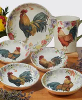 Certified International Floral Rooster Pitcher