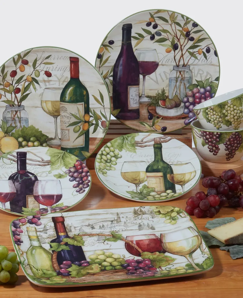 Certified International Meadow Brook Vineyard Rectangular Platter 14"