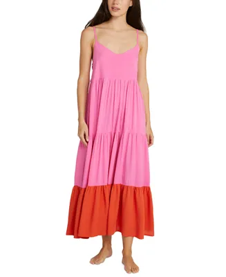kate spade new york Women's Colorblocked Tiered Cover-Up Dress