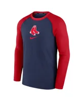 Men's Nike Navy Boston Red Sox Authentic Collection Game Raglan Performance Long Sleeve T-shirt