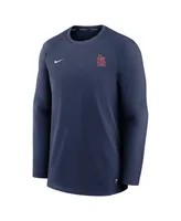 Men's Nike Navy St. Louis Cardinals Authentic Collection Logo Performance Long Sleeve T-shirt