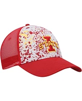 Men's Colosseum Gray, Cardinal Iowa State Cyclones Love Fern Trucker Snapback Hat