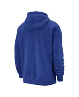 Men's Nike Blue Dallas Mavericks Courtside Versus Stitch Split Pullover Hoodie