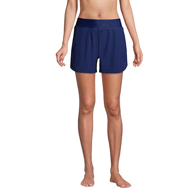 Lands' End Women's Curvy Fit 5" Quick Dry Board Shorts Swim with Panty