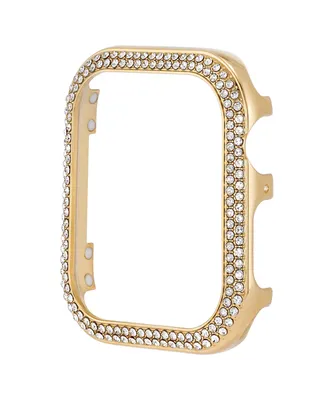 Anne Klein Women's -Tone Alloy Bumper with Clear Crystals Compatible with Apple Watch 45mm